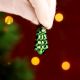 25 Pieces Modern Green Coloured Christmas Ornaments